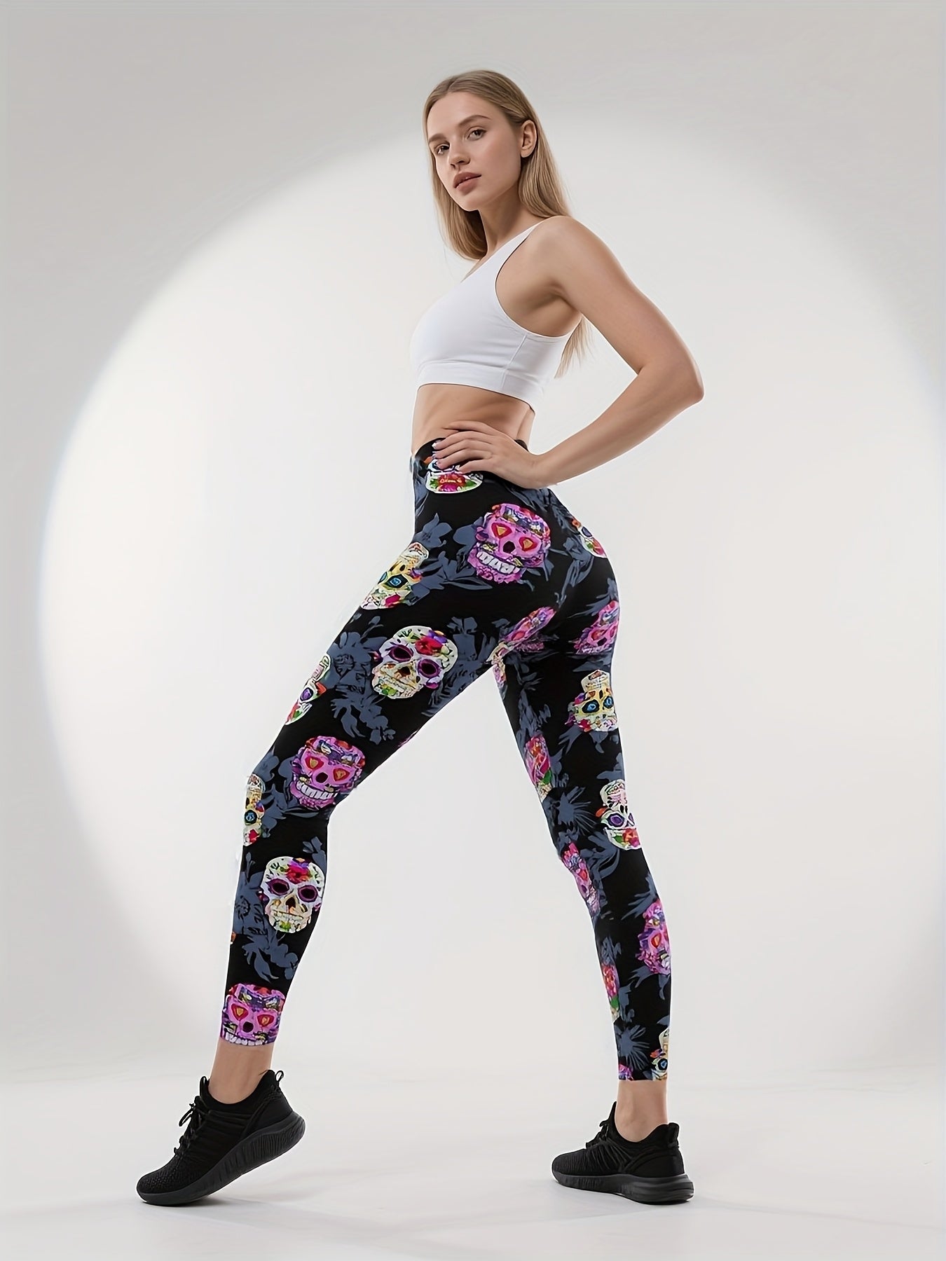 Random 5pcs Women Prints Stretchy Leggings