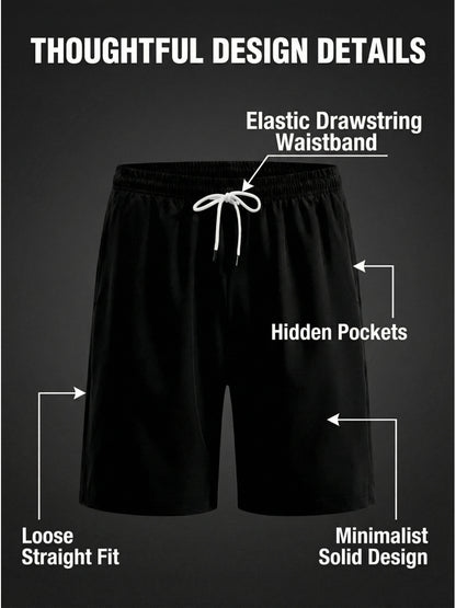 10-pc Men'S Casual, Loose-Fitting, Quick-Dry Pants: Lightweight, Breathable Men'S Pants with an Elastic Waistband, Loose Fit, And Pockets - Perfect for Everyday Wear at Home