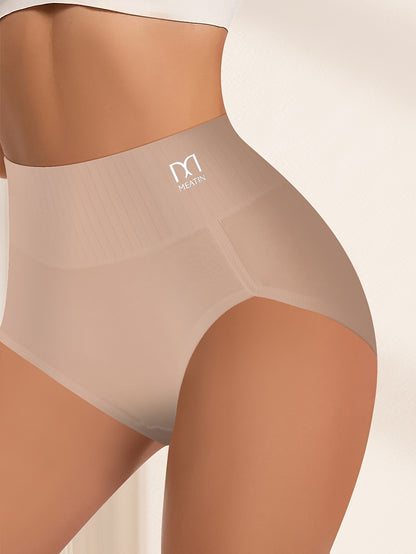 QUASTI 10pcs Women'S Dopamine Colourful Stripes Breathable Comfortable Fit Women'S High Waisted Panties Elastic Soft Hip Wrapping High Waisted Thigh Panties Back to Sports Panties & Women'S High Waisted Fashion Panties