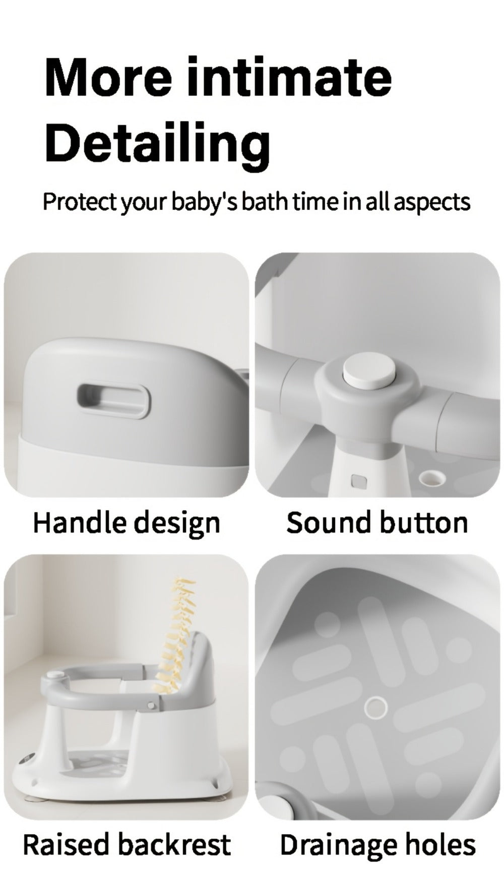 Baby Bath Seat - Non-Slip Bathtub Seats Months