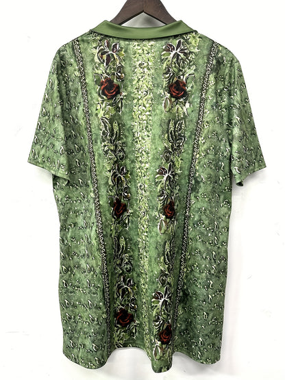 Women's Short Sleeve Scoop Neck Graphic Floral Printed Tops