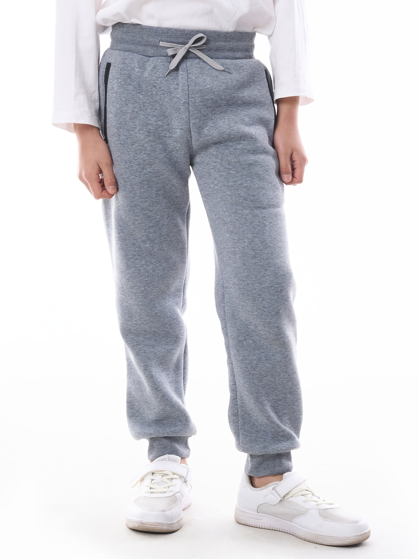 3Pk Boys Sweatpants Athletic Workout Kids Clothes Boys Joggers Pants with Zipper Pocket And Drawstring Size 4-20, Perfect for Outdoor