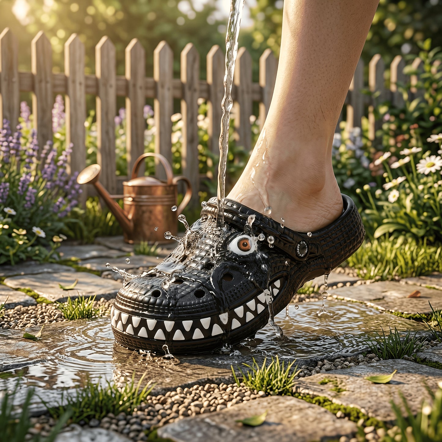 2026 New Design Funny Crocodile Big-Tooth Flip Flops - Suitable for Both Men And Women. Thick-Soled, Elevated Ankle Holes. Perfect for Parties. Fun Flip Flops for Couples. Outdoor And Indoor Use. Ideal Birthday Or Holiday Gift