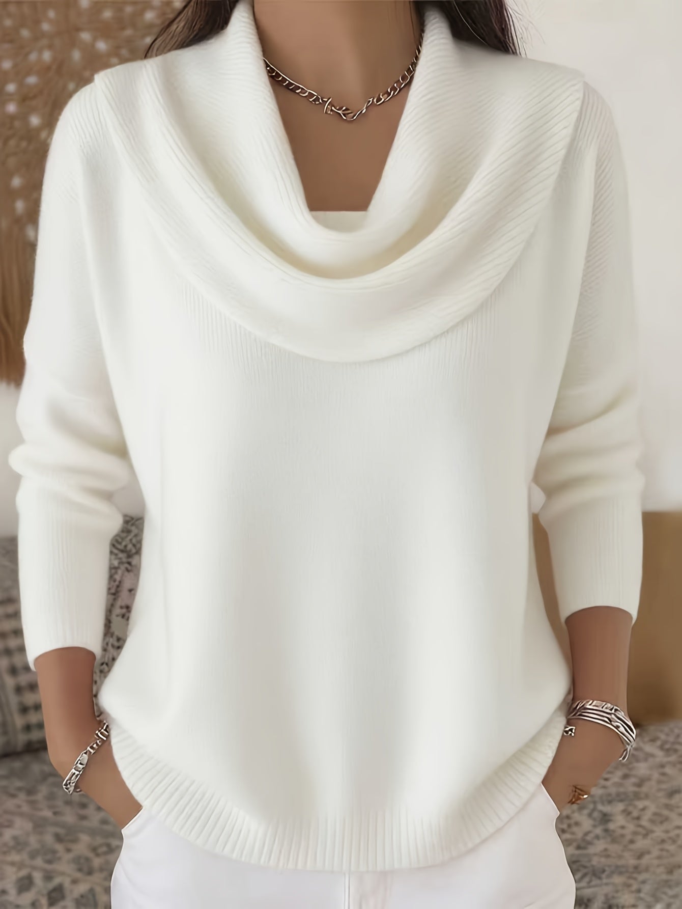 Women's Red Polyester Long-Sleeve Top - product view 3