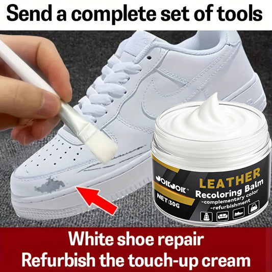 White Leather Color Repair Agent-instantly Repair Scratches And Cracks-professional Grade Quick-drying Formula, Suitable for Shoes, Bags, Furniture. Long-lasting Color Restoration, It Is A Perfect Tool for Repairing Bags