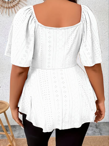 Big Size Fashion Women's Casual Sports Style T-shirt Top Loose V-neck Front Shoulder Casual Versatile Soft T-shirt Comfortable Natural Breathable Sports