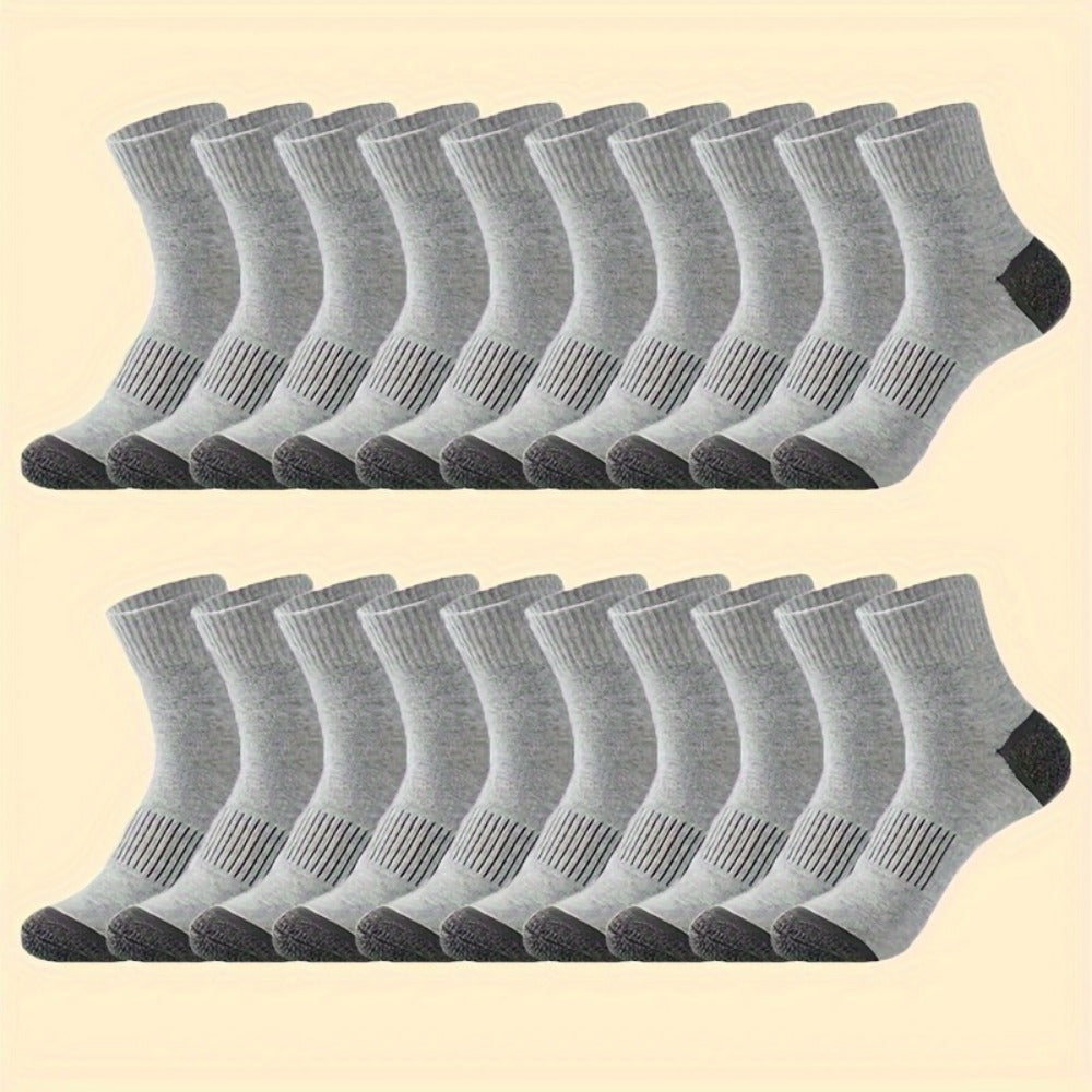 Men's Athletic Crew Socks - 50-Pair Pack