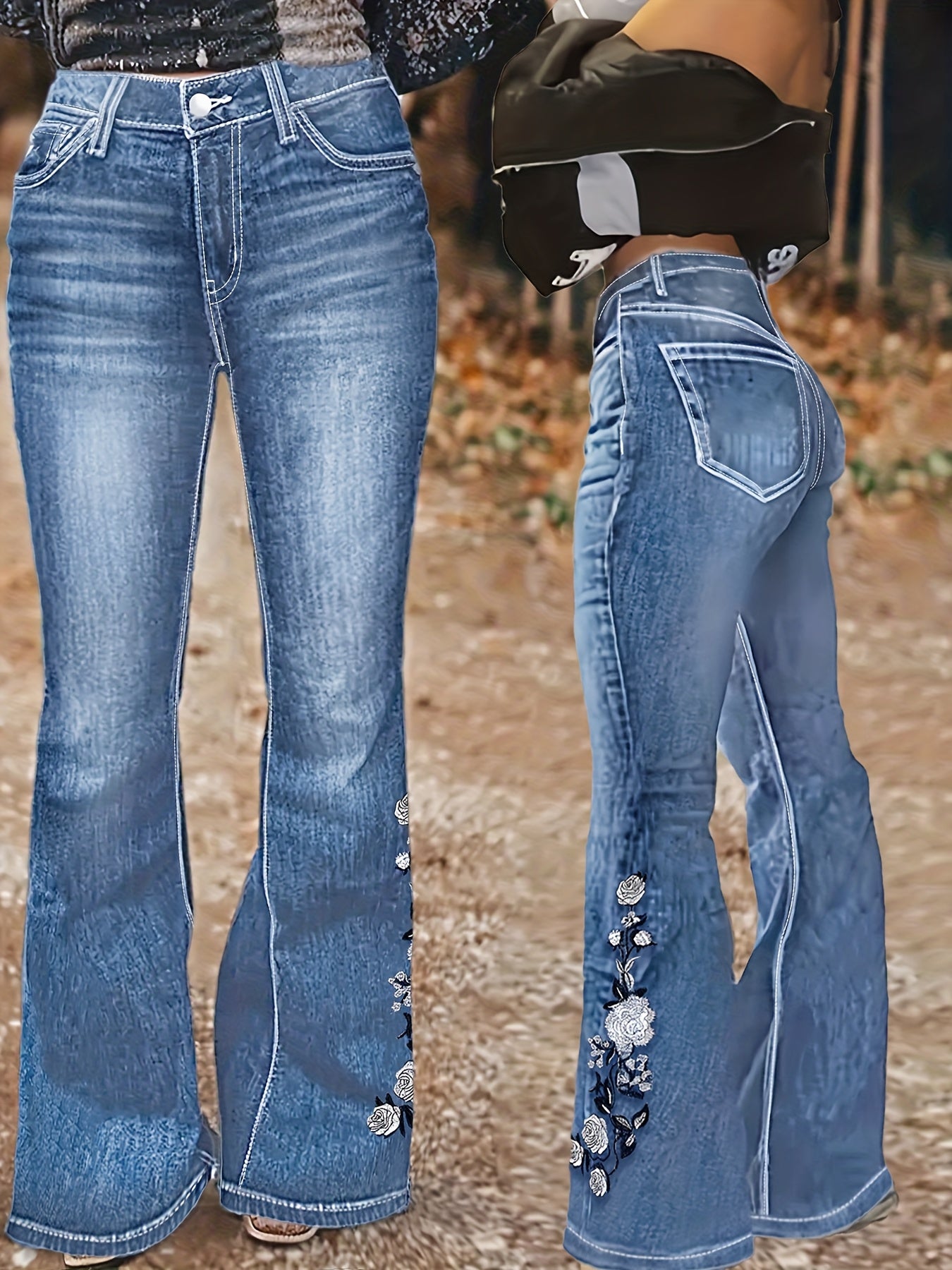 Black High-Waist Jeans - product view 40