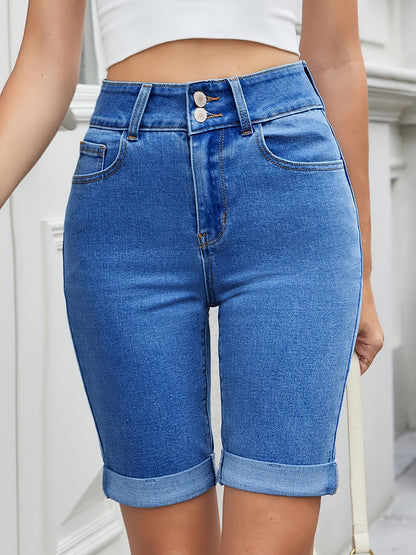Women's Light Brown-1 Denim Shorts - product view 25