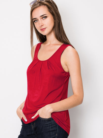 Women's Sleeveless Scoop Neck Loose Fit Tank Top