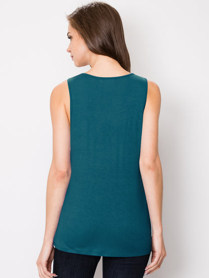 Women's Sleeveless Scoop Neck Loose Fit Tank Top