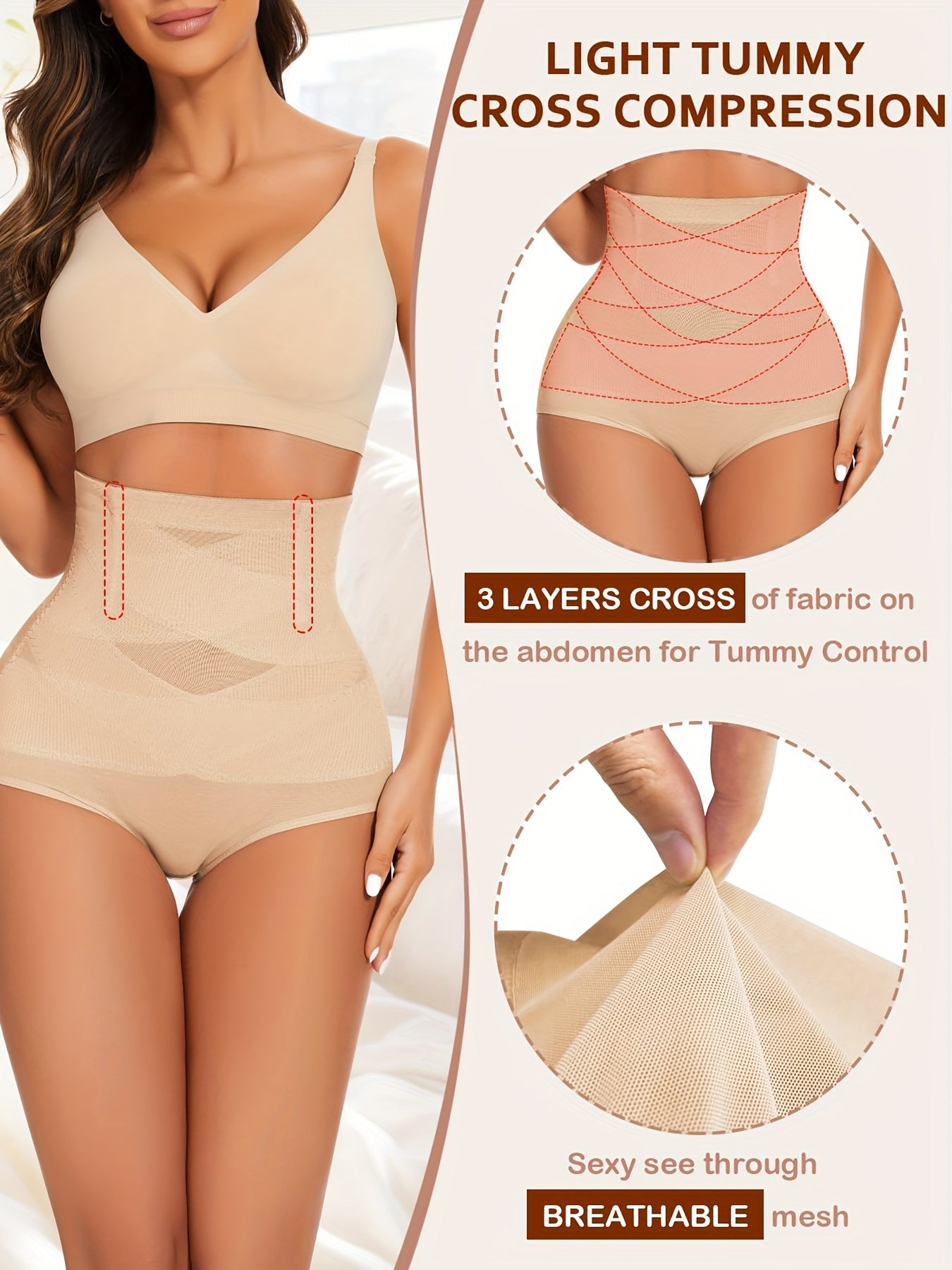High-Waist Tummy Control Shapewear Panties for Women - Waist Trainer, Butt Lifter & Body Shaper Underwear, Butt Lifting Shapewear | Snug Fit Shapewear | Durable Shapewear, Waist Trainer Tummy Control