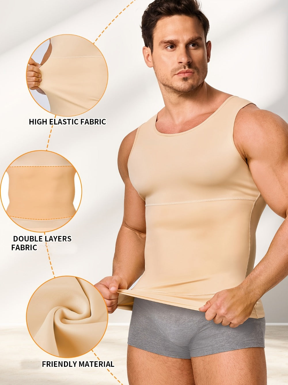 Men's Solid Color Tank Top - Sleeveless 855333