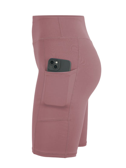 6-pack Large Size Sport Shorts For Women, Fashionable Casual Shorts, High-waist High-stretch Yoga Shorts, 5-inch Shorts With Phone Pocket