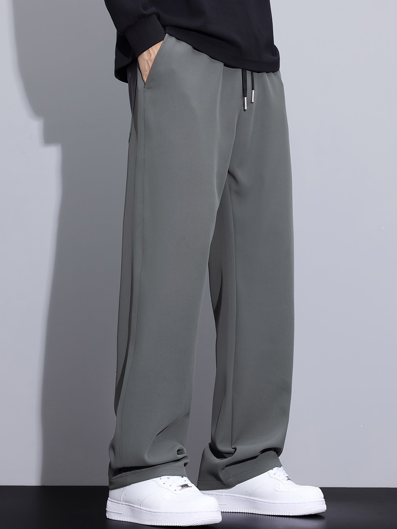 Autumn Casual Pants Men's Loose Straight Leg Trendy Versatile Men's Pants Autumn And Winter Men's Long Pants