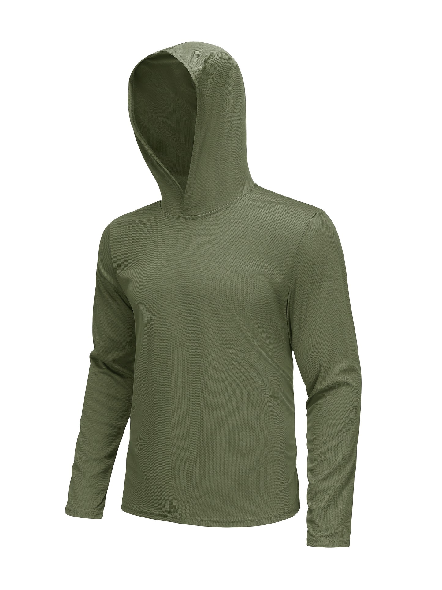 5pcs Men's Hooded Long-sleeved Quick-drying Clothes, Breathable Ice-sensitive Technology Fabric, Moisture-absorbing And Sweat-wicking, Outdoor Sports And Fitness, And Windproof
