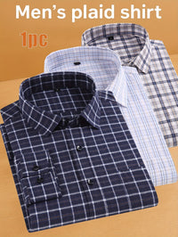 Navy Blue & White Plaid