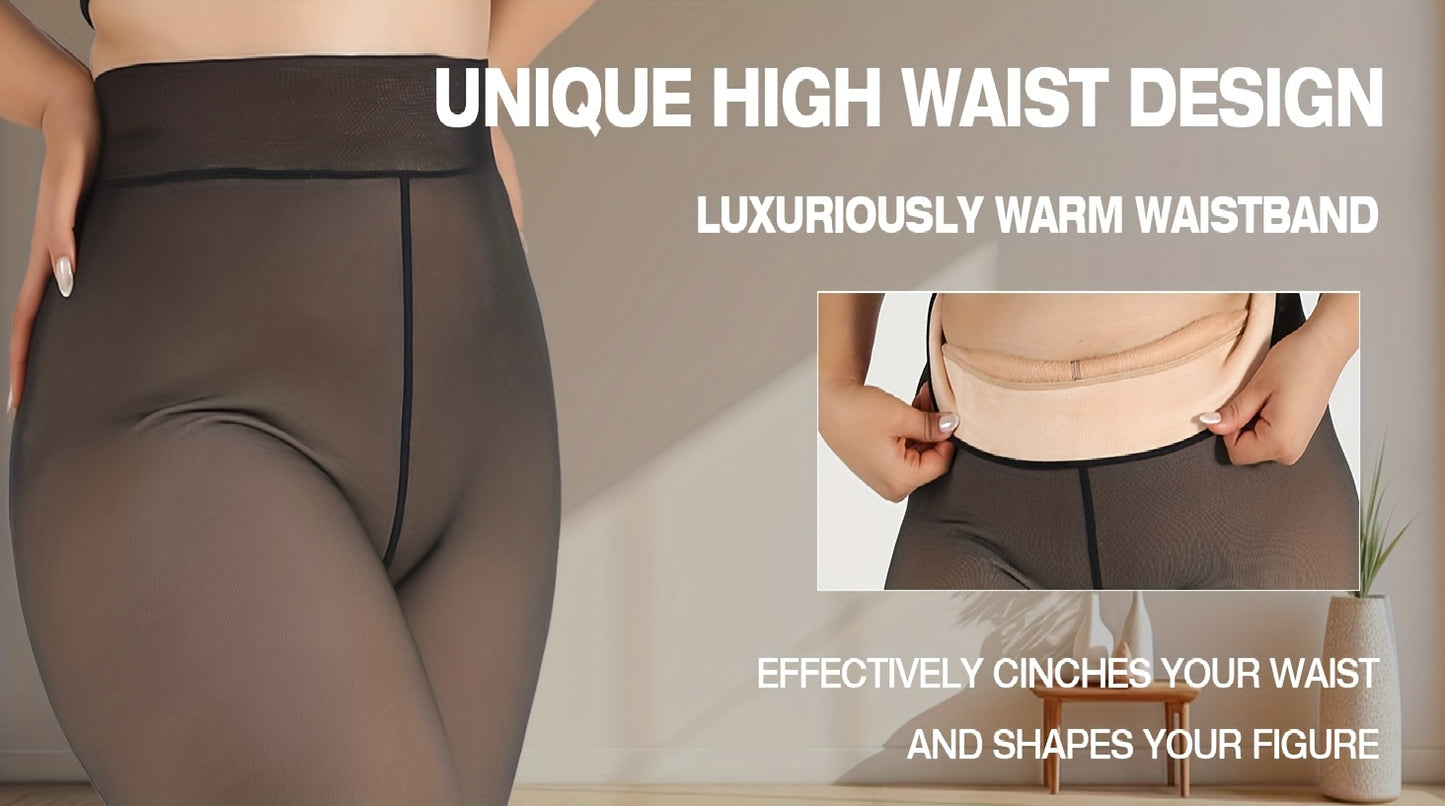 2pcs Set Lined Warm Leggings - [3 Combinations Available] Non-Slip, Scratch-Resistant, Fleece-Lined Warm Baselayer Tights, Perfect For Halloween, Christmas Gifts, Outdoor