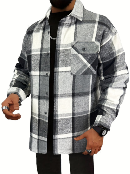 This Unisex, Retro-style Casual Shirt Features A Classic Plaid Design And A Minimalist Aesthetic. The Collared Design Makes It Suitable For Year-round Wear, And The Loose, Comfortable Fit Caters To Various Styling Needs. A Small Gift Is Included.