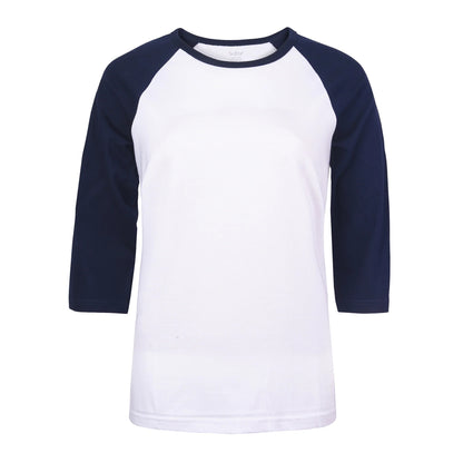 LADIES COTTON BASIC BASEBALL TEE