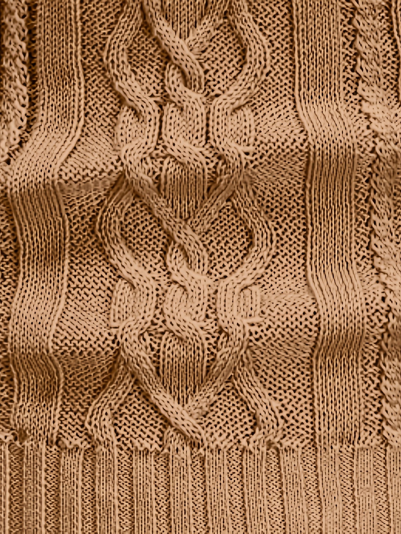 Men's Mature Casual Vintage Twisted Turtleneck Knit Pullover