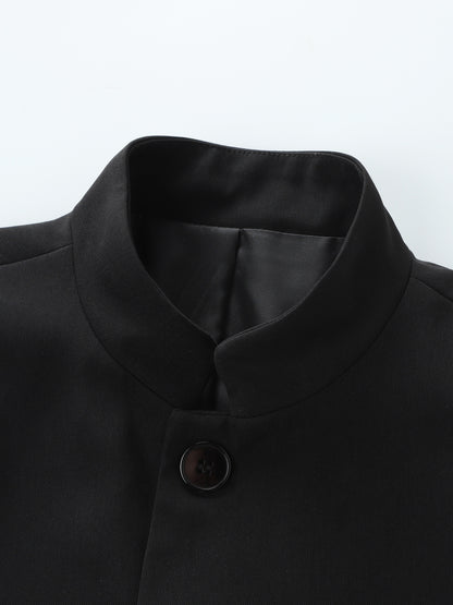 Plus Size Men'S Solid Blazer for Spring Fall