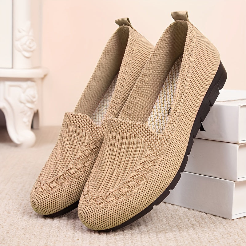 [Sneakers] Women'S Lightweight Breathable Slip-On Loafers- Summer Casual Shoes with Elastic Sides, Arch Support& Cushioned Insole, Purple Fabric Upper& Durable Rubber Sole for All-Season Comfort, Comfy Shoes