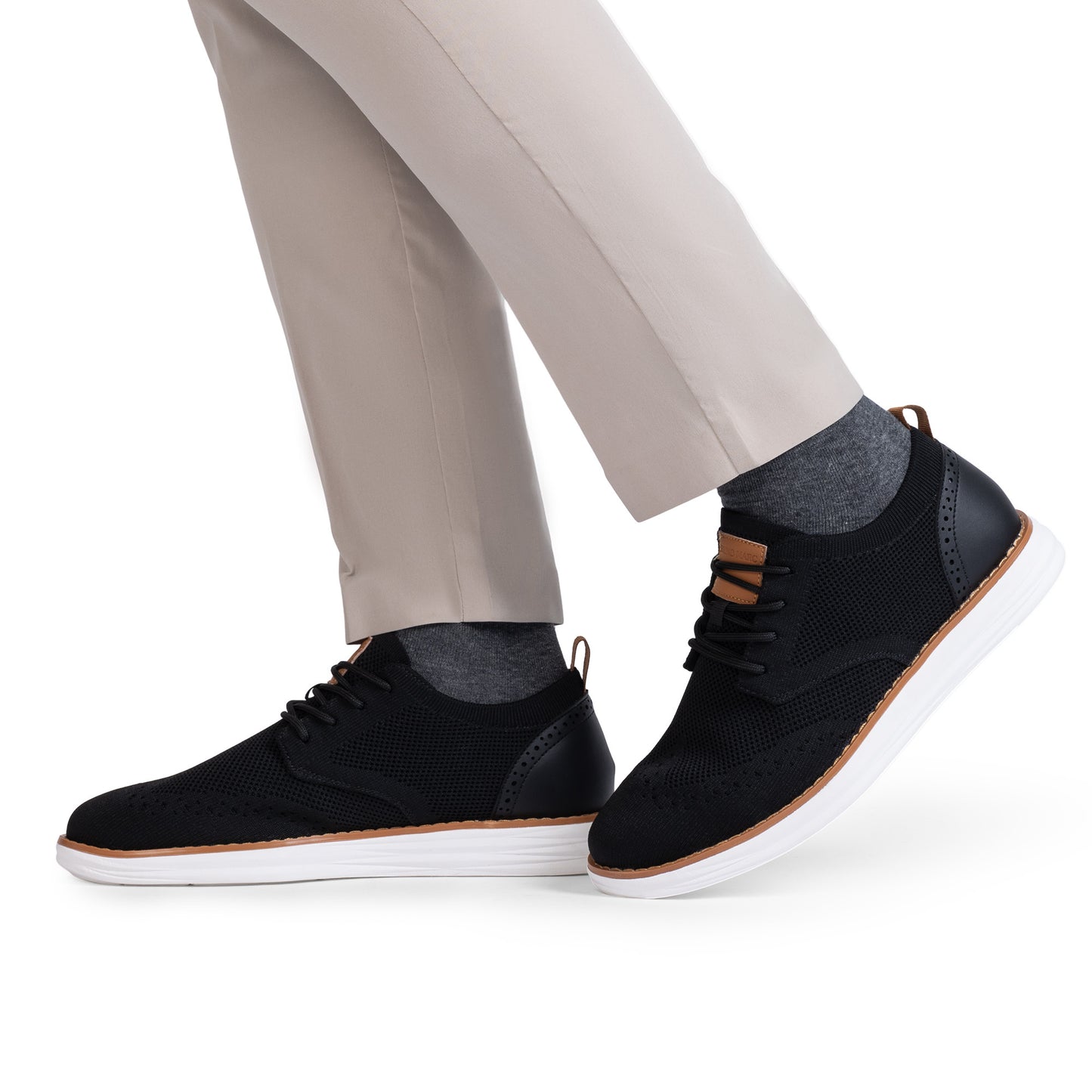Bruno Marc Men's KnitFlex Craft Mesh Oxfords Sneakers Casual Dress Lace-Up Lightweight Walking Shoes