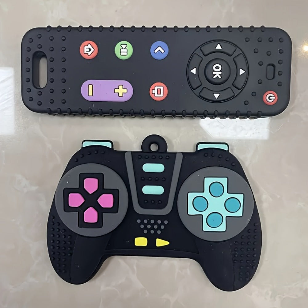 Baby Remote Control Teething Toys - Soft TV remote and game controller chew shapes