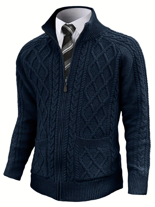 Men's Versatile Zip-Up Cardigan