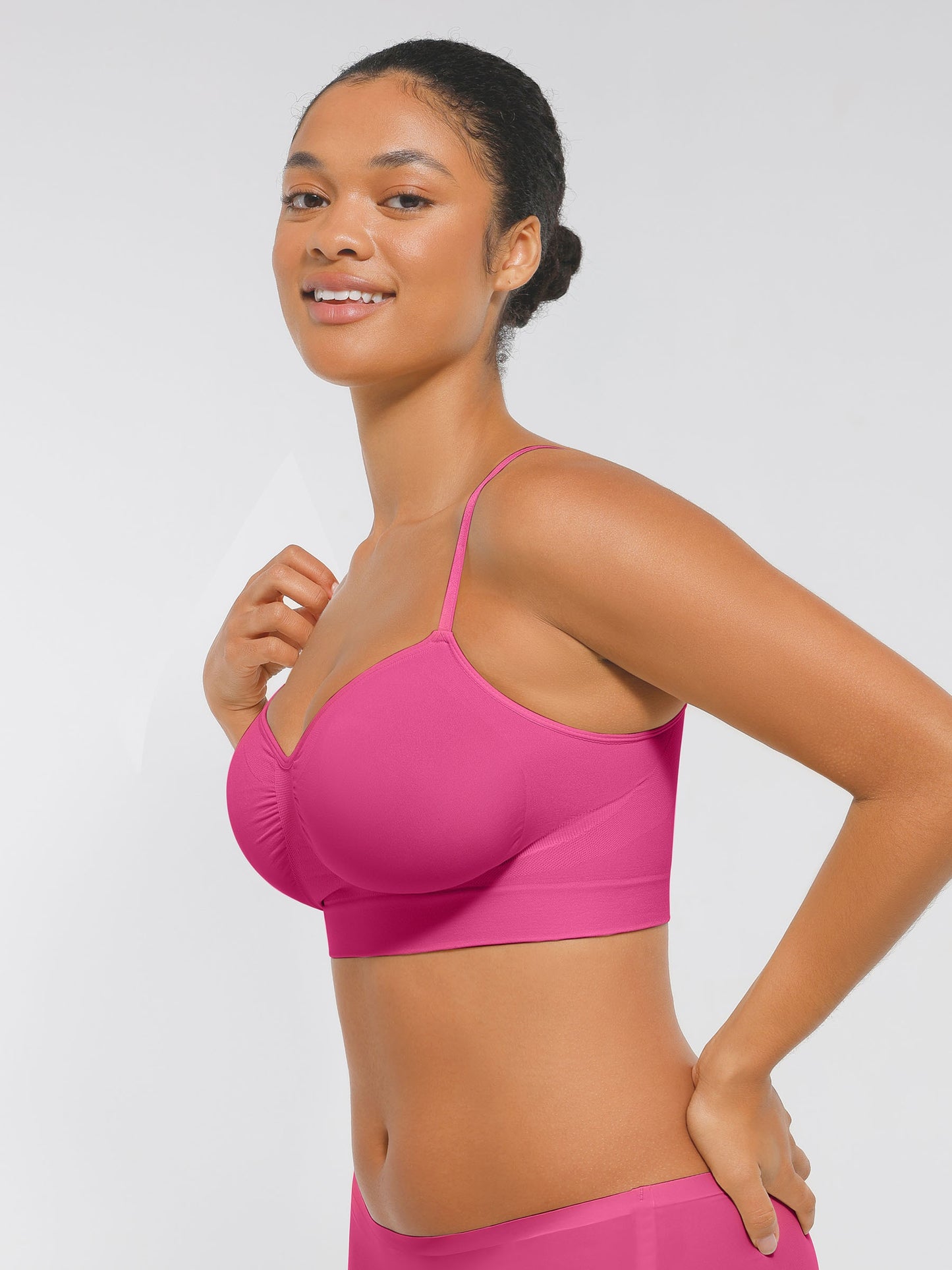 Plus Size Seamless Bra for Women Push-Up Breathable Back Control Bra