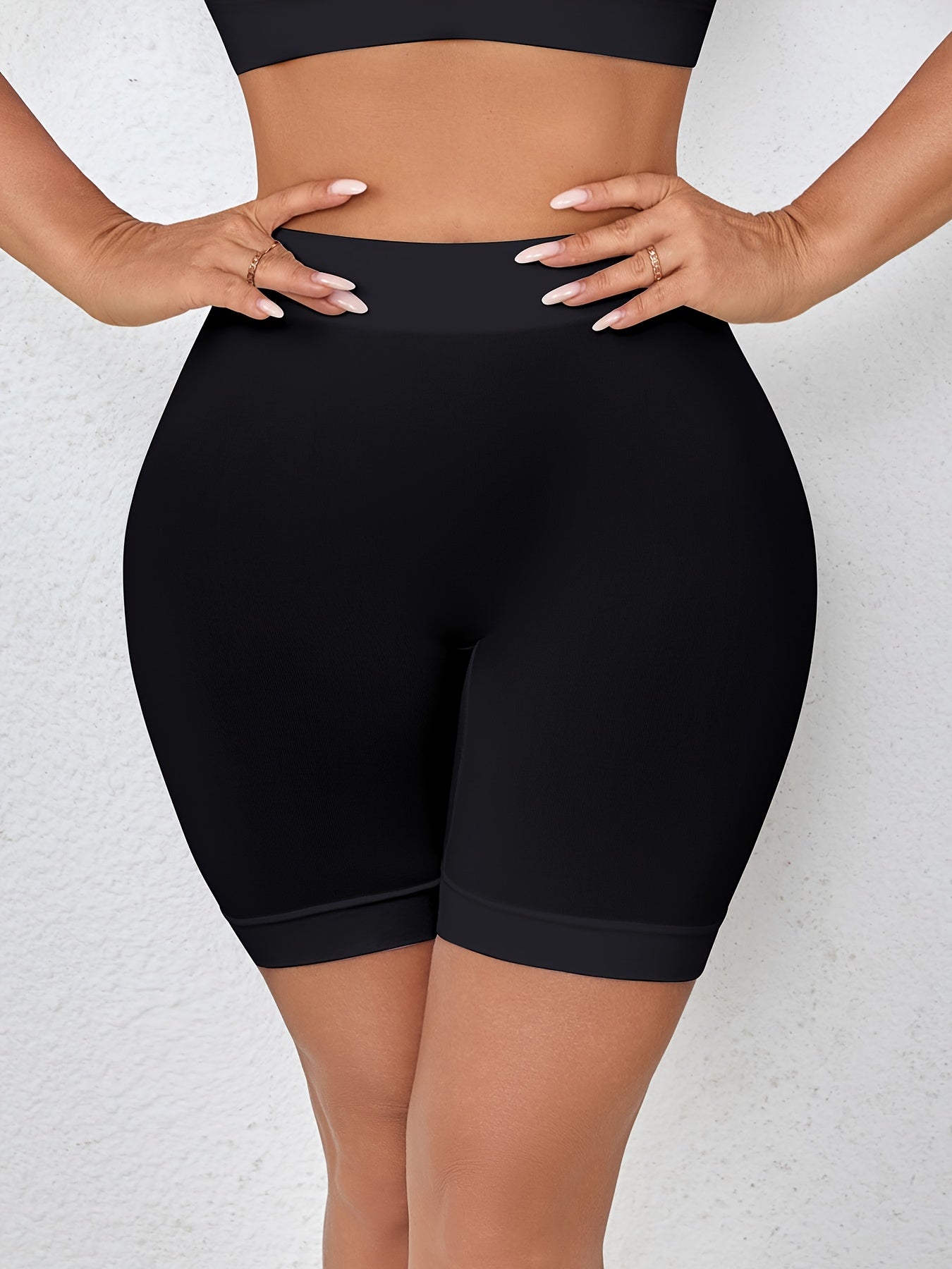 3-pack High Waisted, Cinched, Seamless Leggings, Women'S Sports Yoga Safety Pants, Anti Exposed Flat Corner Pants