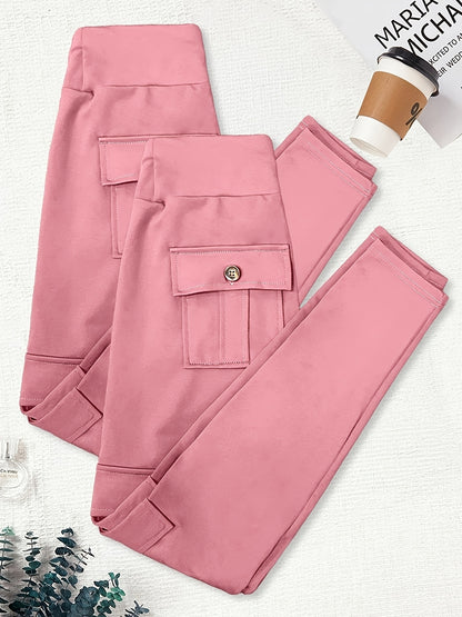 High-elastic Tight Nine-inch Pants, Hip-lifting Fitness Pants, High-waisted And Belt-cinching Yoga Pants With Pockets, Outdoor Running Sports Pants