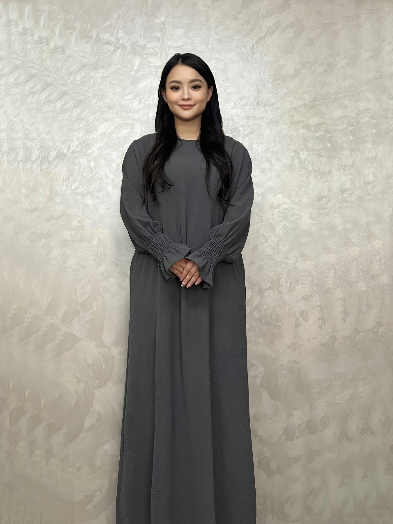 Soft Crepe Material with Pocket Mulim Lady Abaya Prayer Abaya