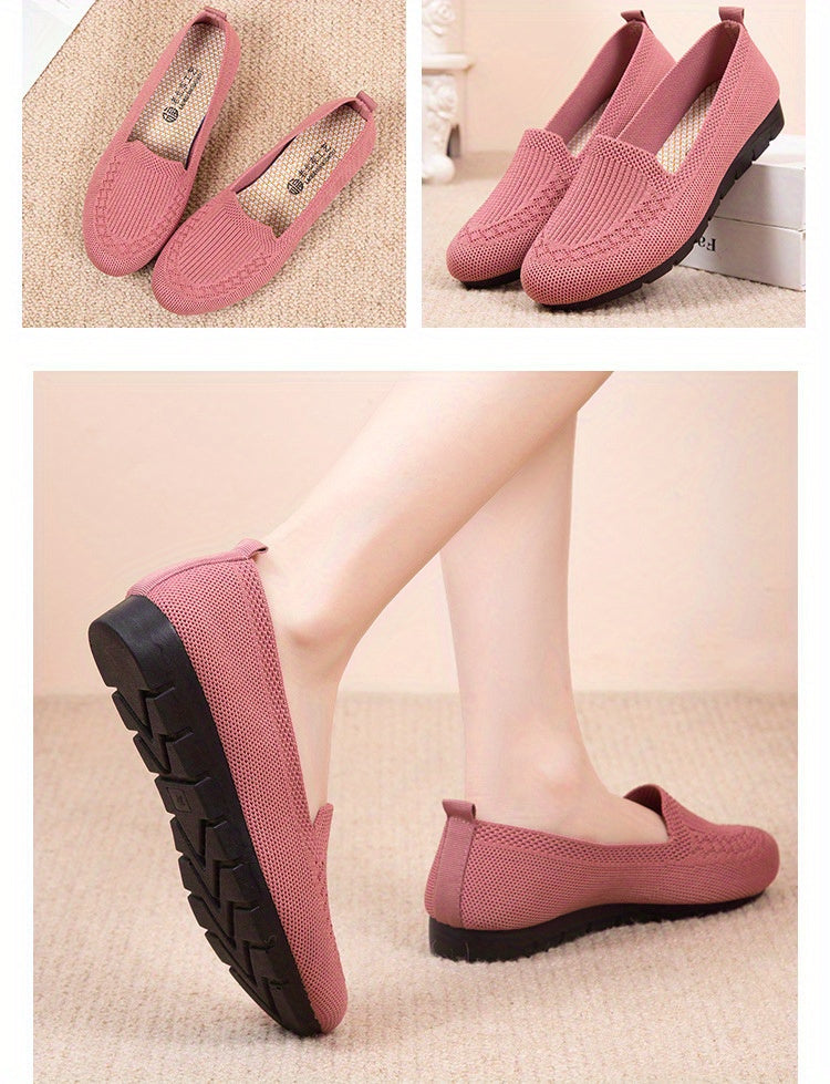 [Sneakers] Women'S Lightweight Breathable Slip-On Loafers- Summer Casual Shoes with Elastic Sides, Arch Support& Cushioned Insole, Purple Fabric Upper& Durable Rubber Sole for All-Season Comfort, Comfy Shoes