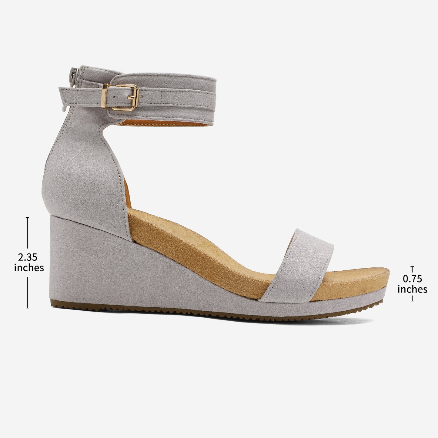 Women's Summer Shoes, Women's Platform Wedge Sandals, Open Toe Buckle Ankle Strap Sandals Stylish & Versatile, Durable & Long-lasting, Versatile and Stylish for weddings, shopping, dating, Office, with wrap dresses, jeans, skirts, shorts, jumpsuits