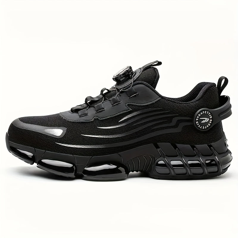 Men's Breathable Work Shoes - Durable Safety Shoes Suitable for Industrial and Casual Wear with Reflective Stripes