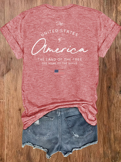 Women' US Flag T-Shirt with 1776 Design & American Symbols - Breathable Short Sleeve Top, Casual Streetwear Blouse-Compatible for - Wear Suitable for Fall Outfits, 4th of, Casual Attire, Machine Washable Non-