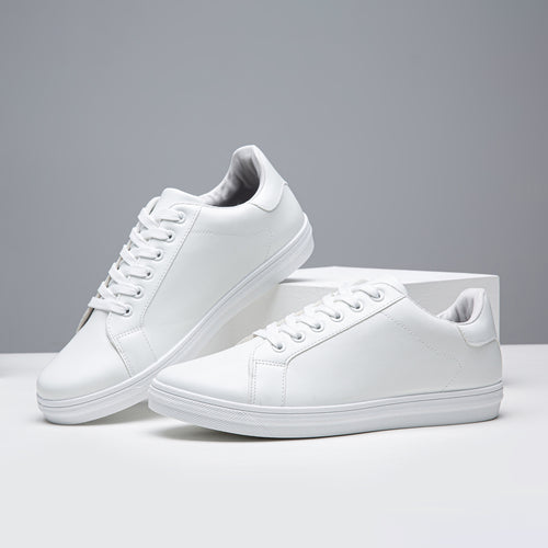 Men's Skateboard Shoes, Trendy Solid Colour Low Top, Comfy Non Slip Lace Up Casual Sneakers, For Men's Outdoor Activities