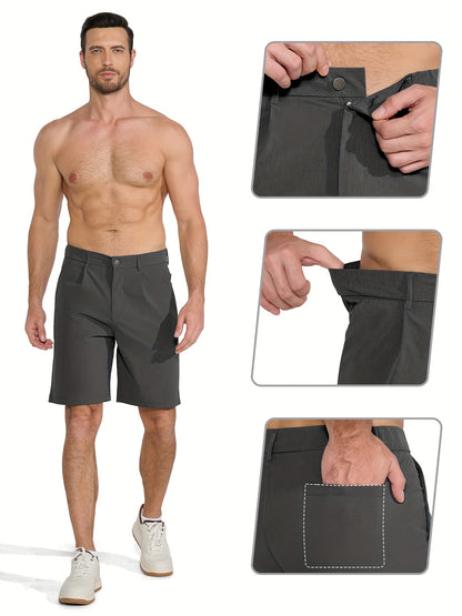 Men's Golf Shorts 9" Hiking Work Sports Casual Stretch Quick Dry High Quality Lightweight Work Shorts with 5 Pockets Quick Dry, Stretchy Comfort for Hiking & Leisur