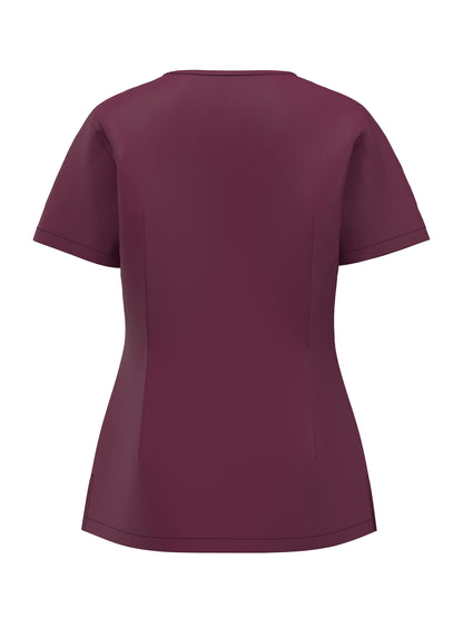 Women's Scrub Pants Set, Elastic Breathable Polyester Spandex Blend, V-Neck Short Sleeve with Pocket, Solid Color, for Work