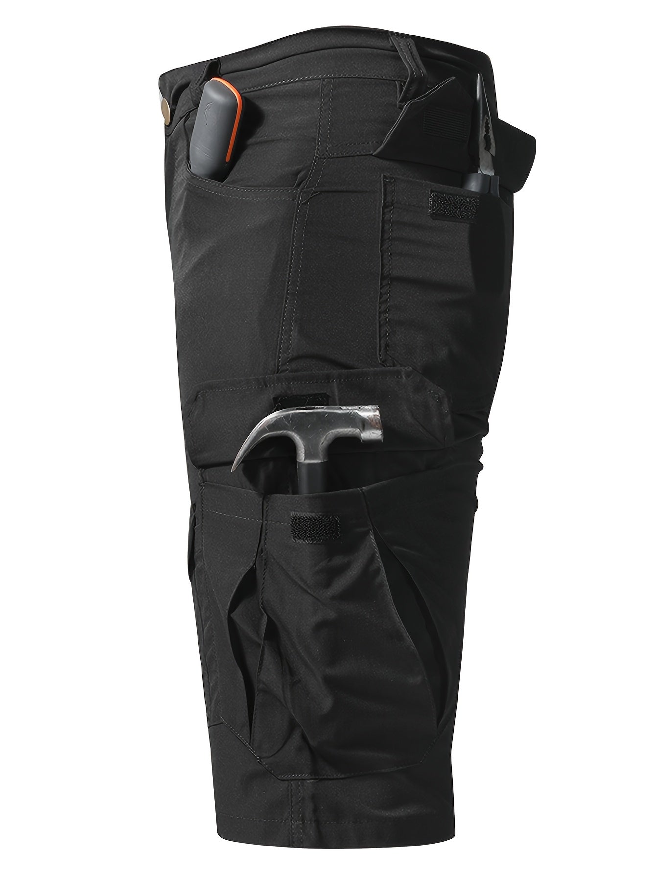 Plus Size Men's Outdoor Multi-pocket Tactical Overalls Shorts Are Suitable for Outdoor Activities Such As Mountaineering, Fishing And Camping., PLUS SIZE