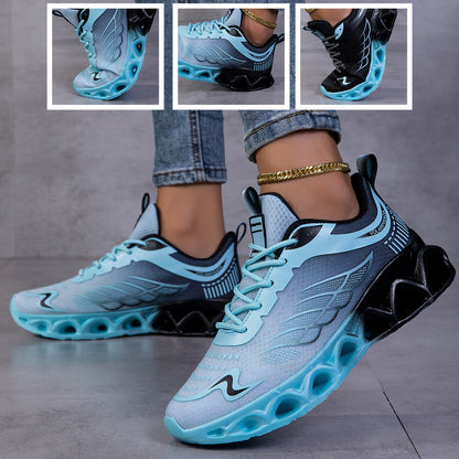 2025 New Style Fitness Outdoor Shoes Breathable Mesh Shoes Fashionable and Versatile Running Sneakers Women's Shoes Shoes Pink Mesh Gradient Climbing Shoes Outdoor Running Shoes, Women Shoes