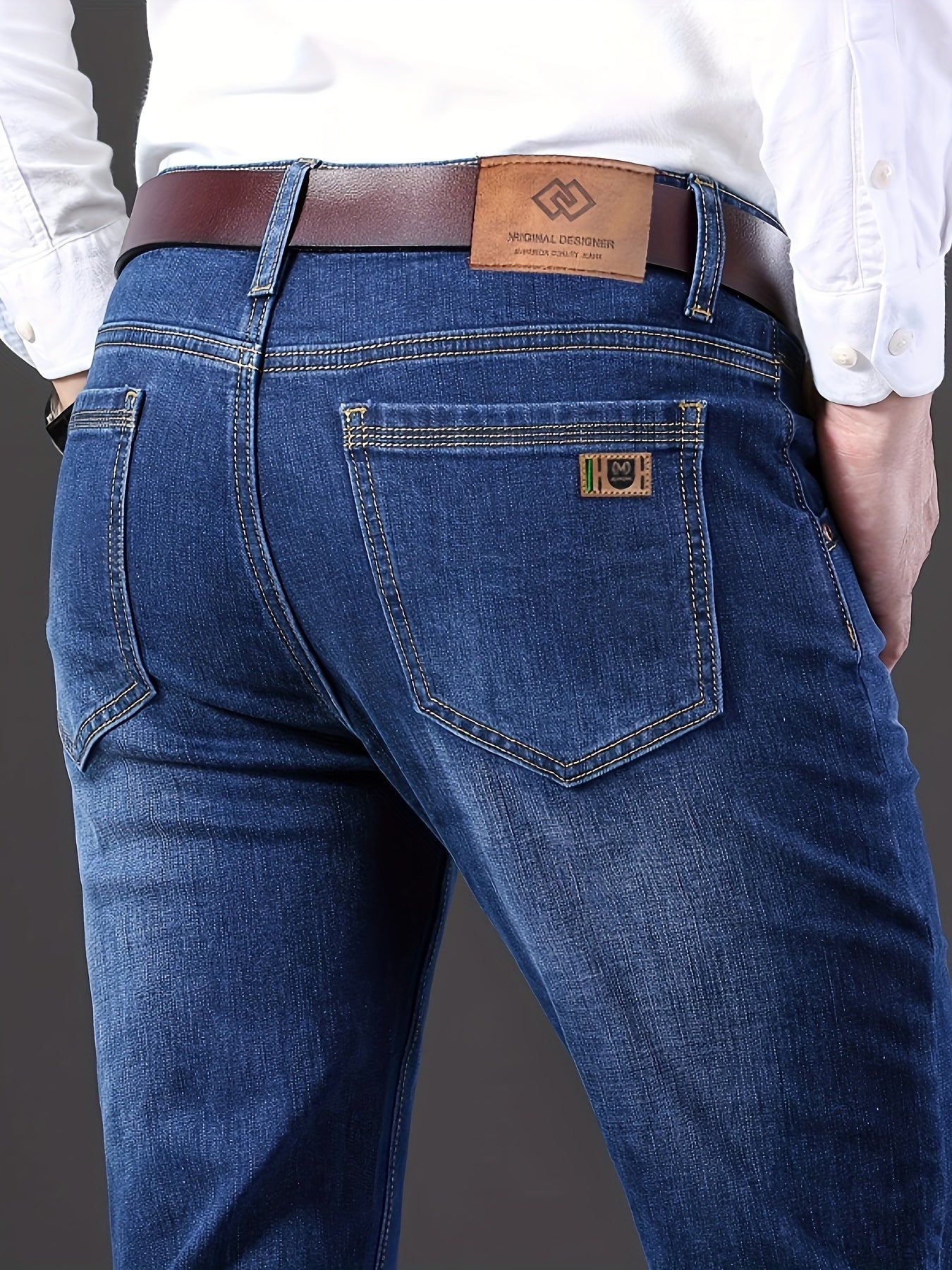 Men'S Straight Leg Jeans with a Classic Design, Perfect for Everyday Use in Any Season