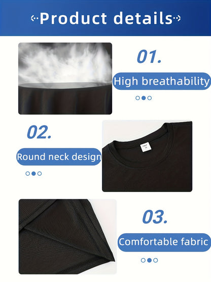 5pcs Men's Quick-Dry Short-Sleeve Shirts, Item, One of My Recent Purchases, Price Just Over a Dozen Dollars, Great Value Recommendation, for Sports and Daily Casual Wear