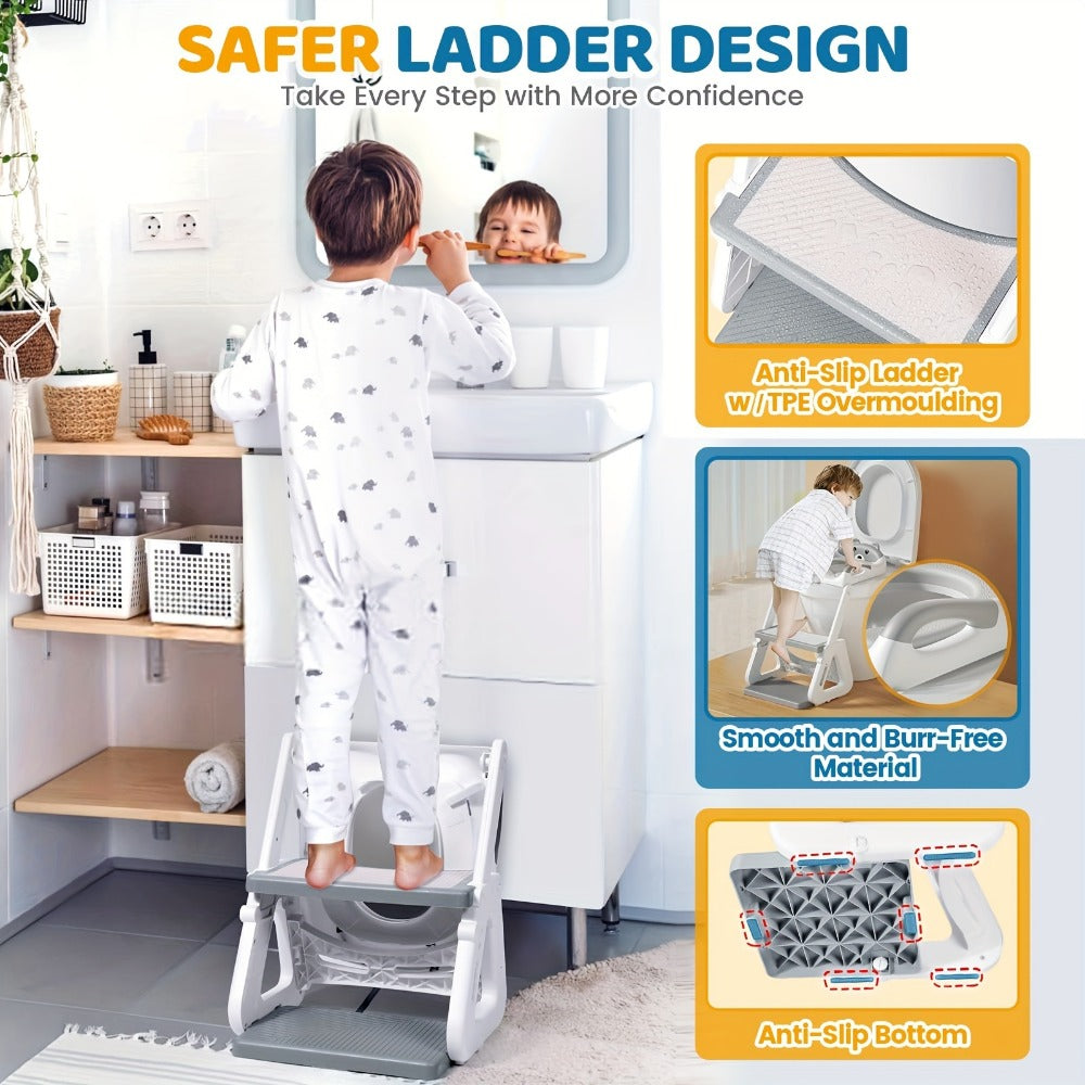 Potty Training Seat - Adjustable 2-In-1 Toilet Step