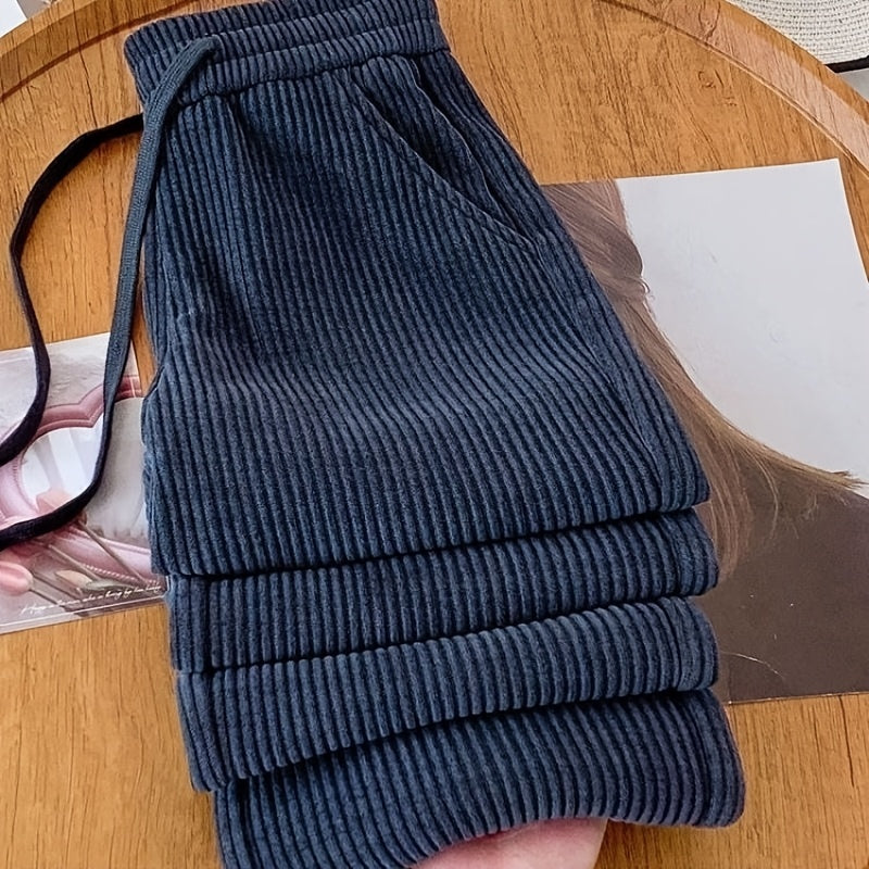 1pc Of Four Seasons Classic Versatile Straight Leg Pants For Women, High Waist, Slim Look, Loose And Comfortable, Narrow Version, Wide Leg Pants, Casual And Comfortable, Regular Women'S Pants