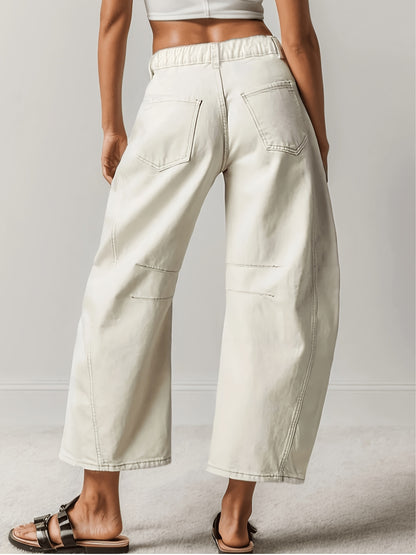 Women's Beige Jeans - product view 2