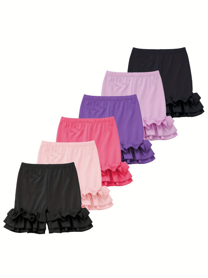 Girls' Solid Color Shorts - Summer 9189