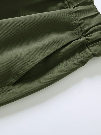 2pcs Men's Cargo Shorts, Multi-Pocket Loose Fit Utility Shorts, Durable Outdoor Hiking Tactical Shorts, Summer Casual Relaxed Fit Work Shorts with Flap Pockets